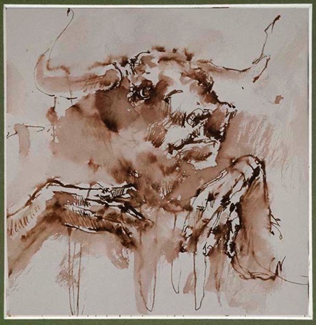 "Ariadne's thread" 3.Line & Wash.22x19cm